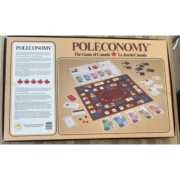 Vintage Poleconomy Board Game Rare Waddingtons Finance Game Of Canada Complete - Picture 2 of 9